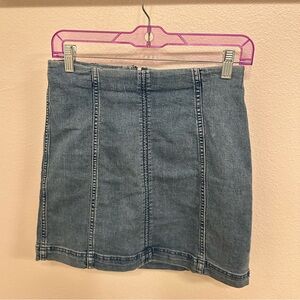 Free People Blue Pencil Mini Skirt Casual